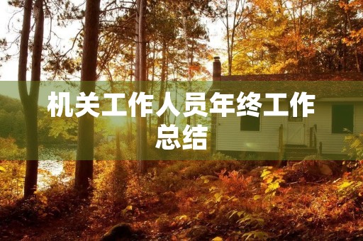 机关工作人员年终工作总结