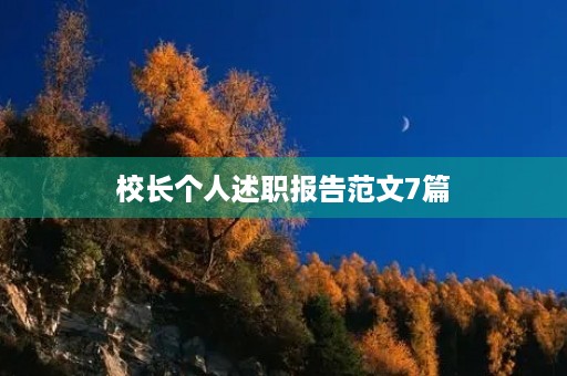 校长个人述职报告范文7篇 校长个人述职报告范文7篇