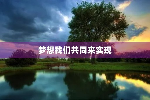 梦想我们共同来实现 梦想我们共同来实现
