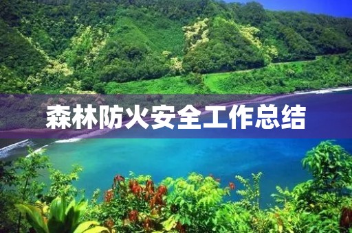 森林防火安全工作总结