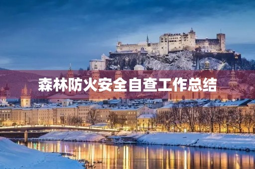 森林防火安全自查工作总结
