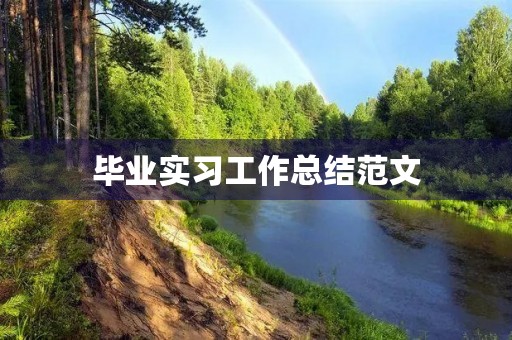 毕业实习工作总结范文（13篇）