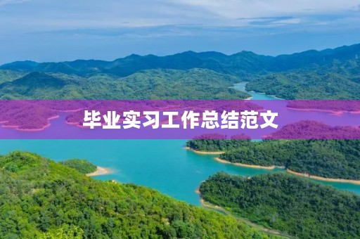 毕业实习工作总结范文