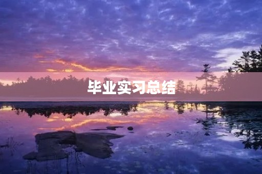 毕业实习总结【通用】