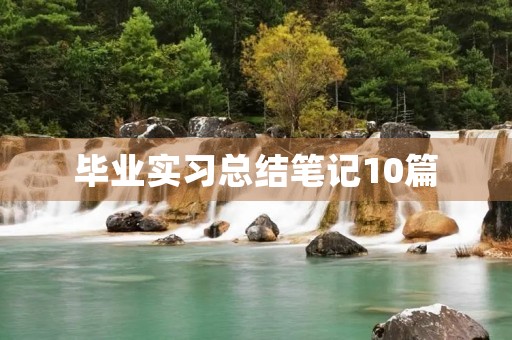 毕业实习总结笔记10篇