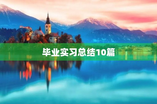 毕业实习总结10篇