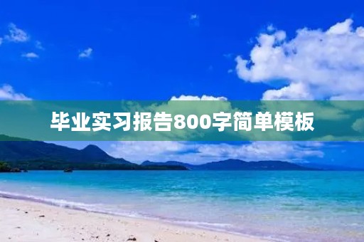 毕业实习报告800字简单模板