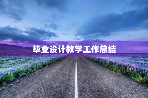 毕业设计教学工作总结