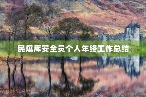民爆库安全员个人年终工作总结