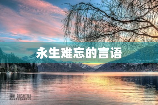 永生难忘的言语