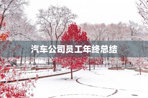 汽车公司员工年终总结 汽车公司员工年终总结