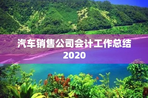 汽车销售公司会计工作总结2020