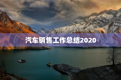 汽车销售工作总结2020