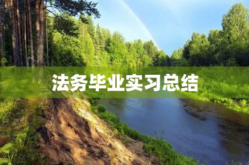 法务毕业实习总结 法务毕业实习总结