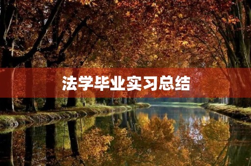法学毕业实习总结 法学毕业实习总结
