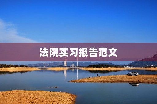 **实习报告范文