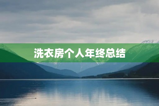 洗衣房个人年终总结 洗衣房个人年终总结