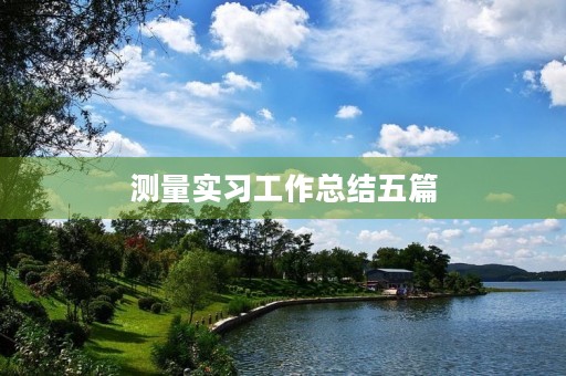 测量实习工作总结五篇 测量实习工作总结五篇