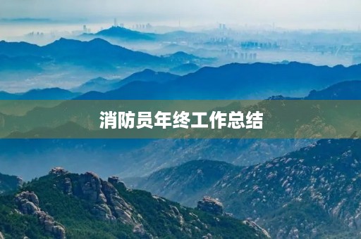消防员年终工作总结（通用模板）