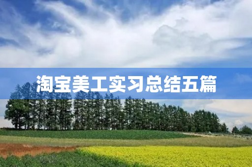 淘宝美工实习总结五篇 淘宝美工实习总结五篇