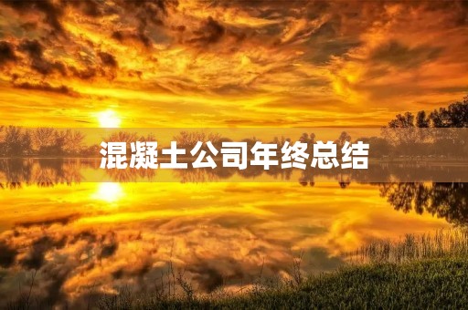 混凝土公司年终总结