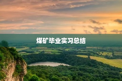 煤矿毕业实习总结