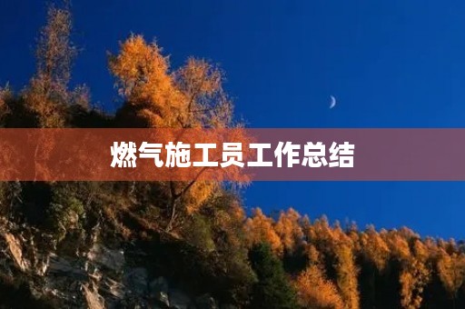 燃气施工员工作总结