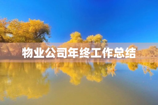 物业公司年终工作总结