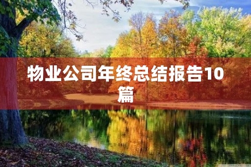 物业公司年终总结报告10篇