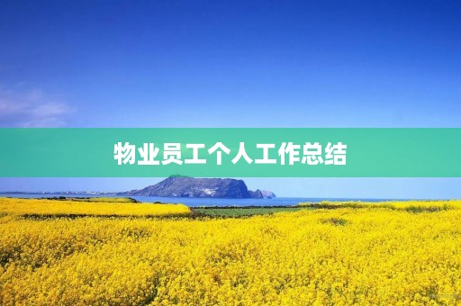 物业员工个人工作总结（7篇）