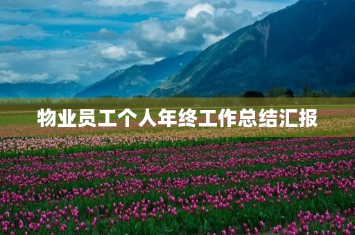 物业员工个人年终工作总结汇报