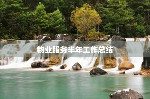 物业服务半年工作总结【7篇】