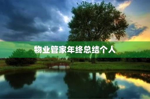 物业管家年终总结个人【7篇】