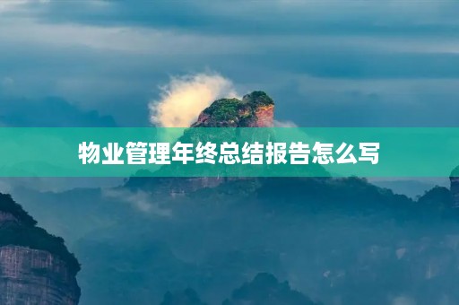 物业管理年终总结报告怎么写 物业管理年终总结报告怎么写