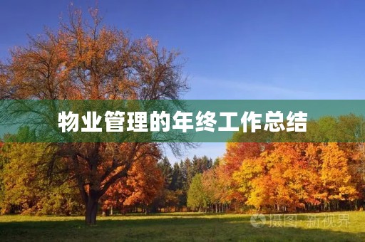 物业管理的年终工作总结
