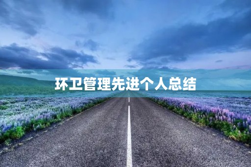 环卫管理先进个人总结