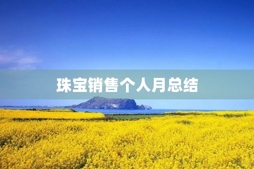 珠宝销售个人月总结