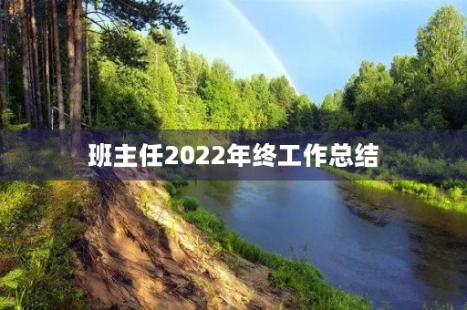 班主任2022年终工作总结