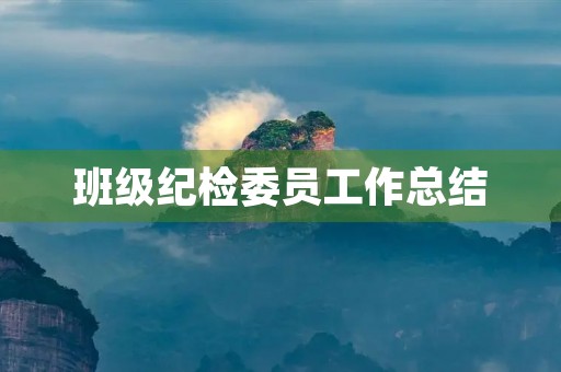班级纪检委员工作总结