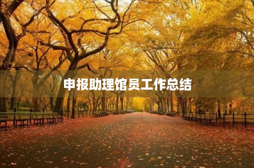 申报助理馆员工作总结