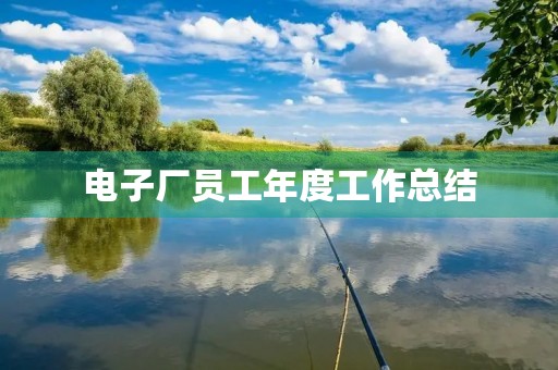 电子厂员工年度工作总结 电子厂员工年度工作总结