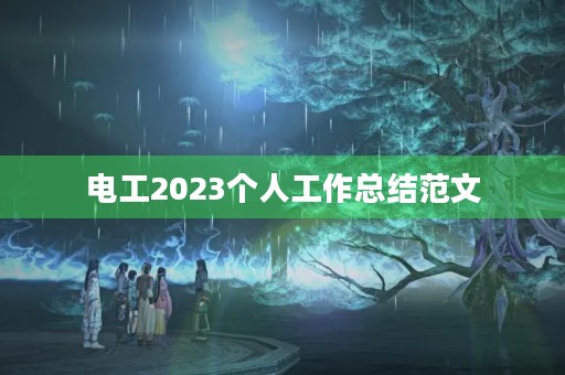 电工2023个人工作总结范文
