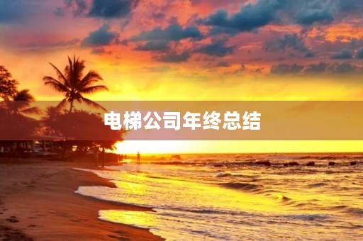 电梯公司年终总结