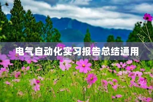 电气自动化实习报告总结通用