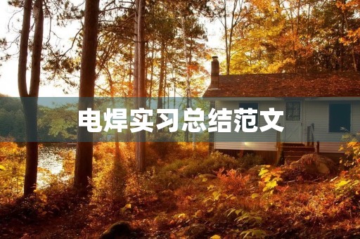 电焊实习总结范文