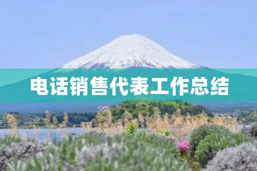 电话销售代表工作总结