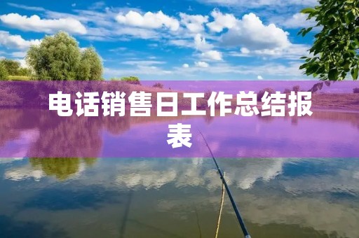 电话销售日工作总结报表