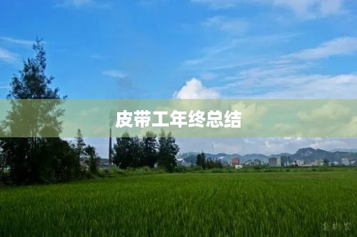 皮带工年终总结