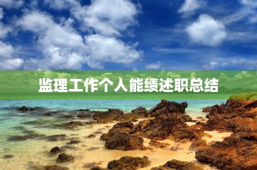 监理工作个人能绩述职总结