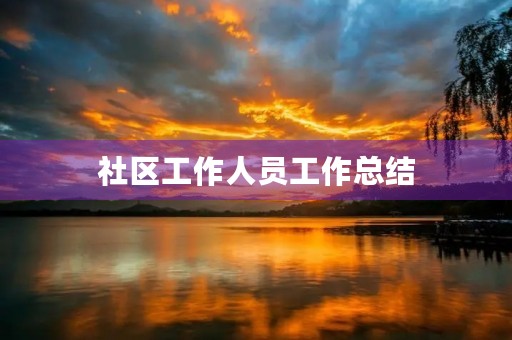 社区工作人员工作总结